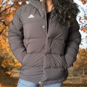 Adidas women’s hooded puffer winter/fall jacket